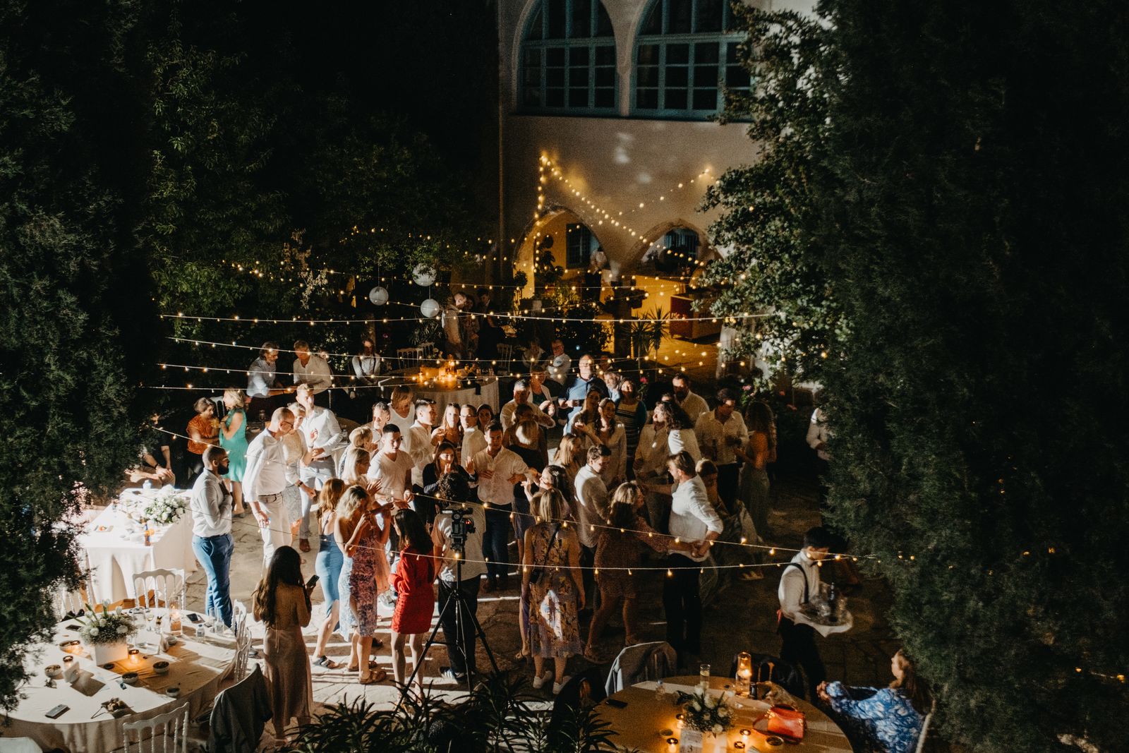 An evening in the courtyard